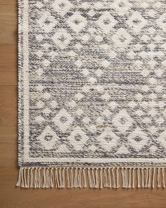 Loloi Angela Rose Rivers Collection RIV-01 Denim/Ivory 7'-9" x 9'-9" Reversible Area Rug