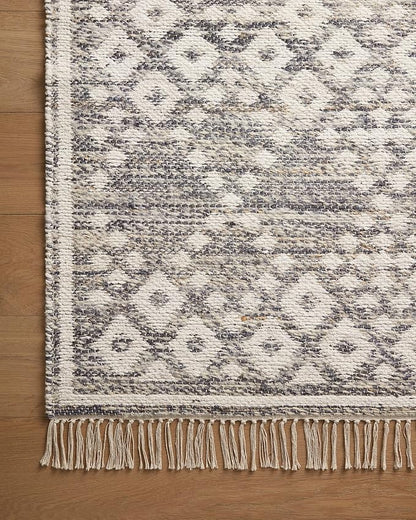 Loloi Angela Rose Rivers Collection RIV-01 Denim/Ivory 3'-6" x 5'-6" Reversible Accent Rug