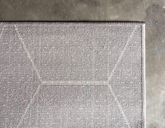 Unique Loom Trellis Frieze Collection Area Rug - Geometric (10' x 14' 1", Light Gray/ Ivory)
