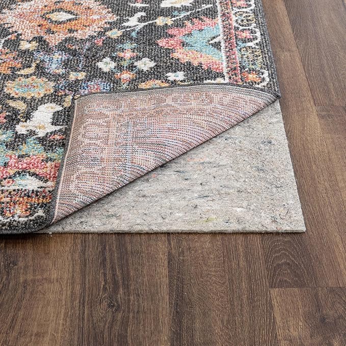 Mohawk Home 5' 9" x 9' Non Slip Grip Rug Pad 1/4 Thick Felt + Rubber Backing - Dual Surface Safe for All Floors