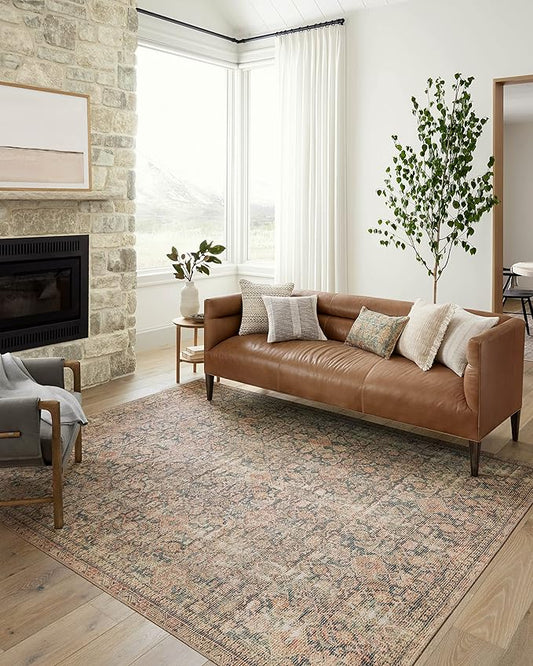 Loloi Angela Rose Aubrey Collection AUB-01 Navy/Multi 8'-3" x 11'-3", .19" Pile Height, Area Rug