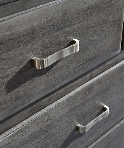 Signature Design by Ashley Caitbrook Contemporary 5 Drawer Chest with Dovetail Construction, Weathered Gray