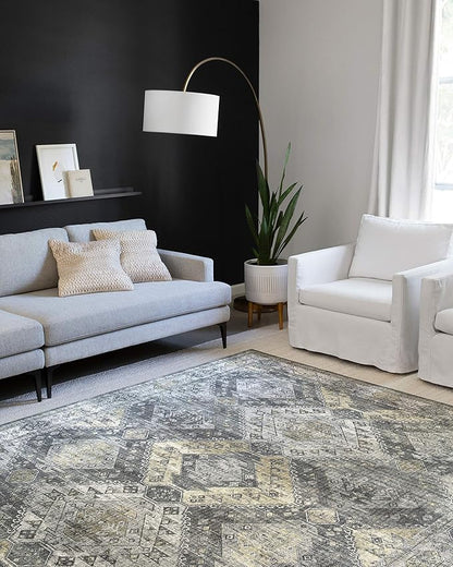 Loloi Skye Collection SKY-09 Graphite/Silver 2'-6" x 12'-0" Runner Rug