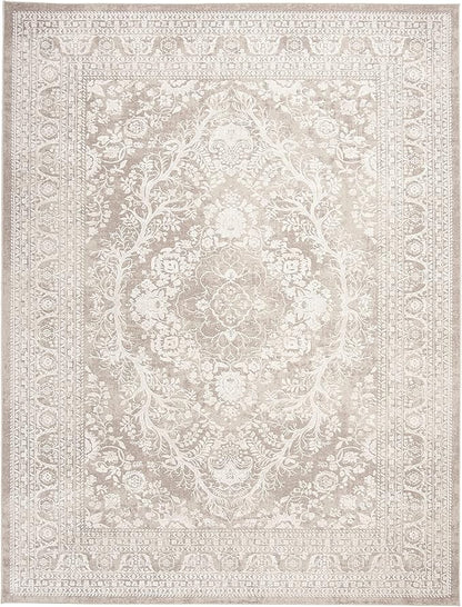 SAFAVIEH Area Rug 11x15 - Reflection Collection - Large - Beige & Cream, Non-Shedding & Easy Cleaning, Ideal for Living Room, Bedroom, Dining Space (RFT668A)
