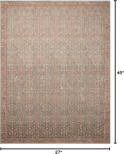Loloi Angela Rose Aubrey Collection AUB-04 Blue/Terracotta 2'-3" x 3'-9", .19" Pile Height, Accent Rug
