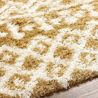 Livabliss Hapsburg Moroccan Shag Area Rug,5'3" x 7'3",Camel