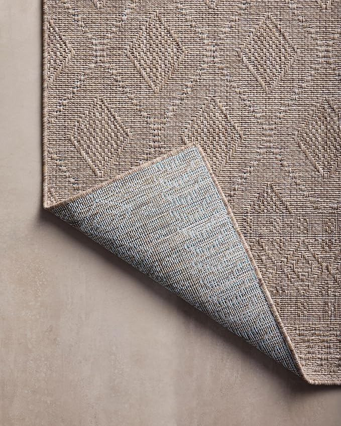Loloi Amber Lewis Topanga Collection TOP-06 Natural/Mist 5'-3" x 7'-6" Indoor/Outdoor Area Rug