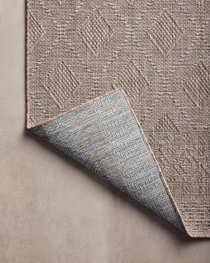 Loloi Amber Lewis Topanga Collection TOP-06 Natural/Mist 5'-3" x 7'-6" Indoor/Outdoor Area Rug