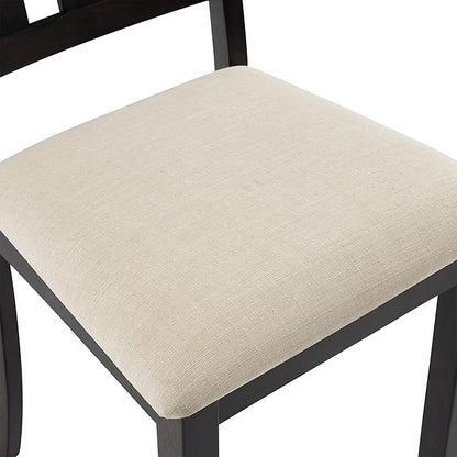 Crosley Furniture Hayden Modern Farmhouse Slat Back Wood Dining Chairs Set of 4, Kitchen Chair, Slate/Crème