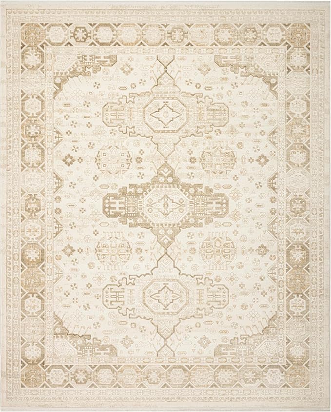 Nourison Home Pardis Ivory Beige 7'10" x 9'10" Area Rug - Easy Clean, Non Shedding, Bed Room, Living Room, Dining Room, Kitchen (8' x 10')