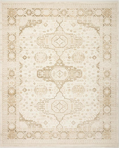 Nourison Home Pardis Ivory Beige 7'10" x 9'10" Area Rug - Easy Clean, Non Shedding, Bed Room, Living Room, Dining Room, Kitchen (8' x 10')