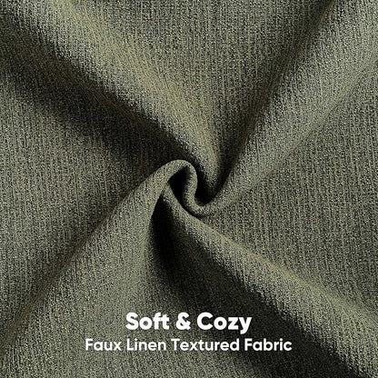 FUTEI Moss Green Chenille Decorative Throw Pillow Covers 26x26 Inch Set of 2,Soft Cozy Faux Linen Textured Euro Pillow Shams,Farmhouse Home Decor for Couch Living Room
