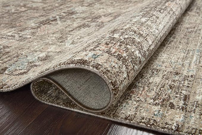 Loloi Magnolia Home by Joanna Gaines Millie Collection MIE-03 Charcoal/Dove 2'-7" x 12'-0", .25" Pile Height, Runner Rug