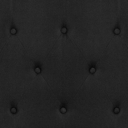 EMMA + OLIVER Tufted Upholstered Queen Size Headboard in Black Fabric