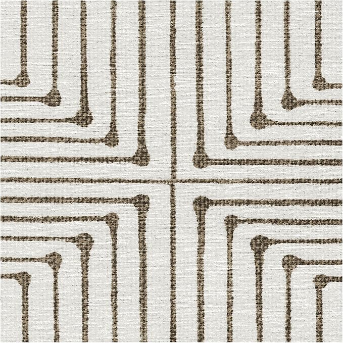RUGGABLE x Jonathan Adler Machine Washable Modern Area Rug – Inkdrop Camel & Ivory 2x3, Stain-Resistant, Non-Slip – Small Rugs for Living Room, Bedroom, Hallway, Entryway & Bathroom–with Standard Pad