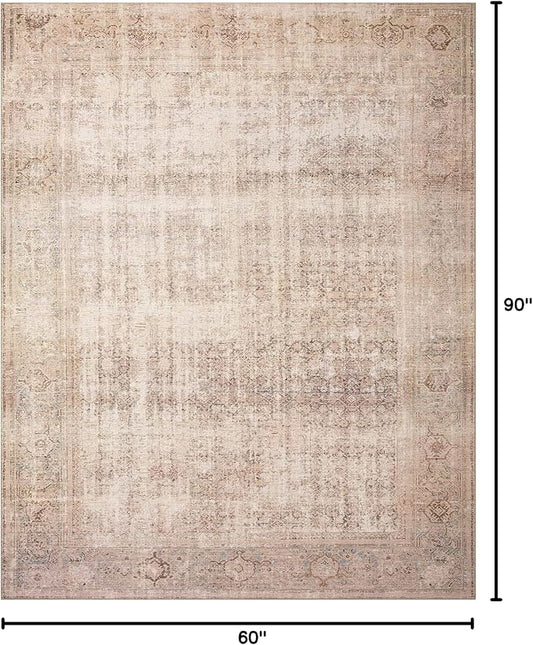Loloi Amber Lewis Georgie Collection GER-02 Ocean/Sand 5'-0" x 7'-6", .19" Pile Height, Area Rug