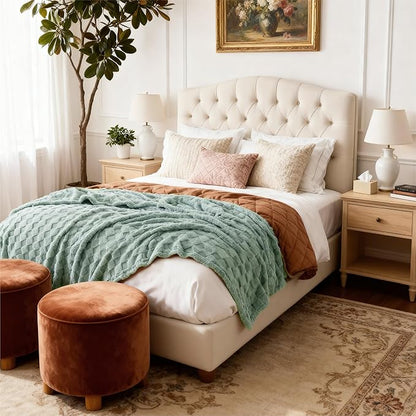 Bedsure GentleSoft Blankets Queen Size for Bed - Super Soft Cozy Blanket for Women Men Girls, Large Fuzzy Fleece Throw for Bedroom Decor, Sage Green, 90x90 Inches