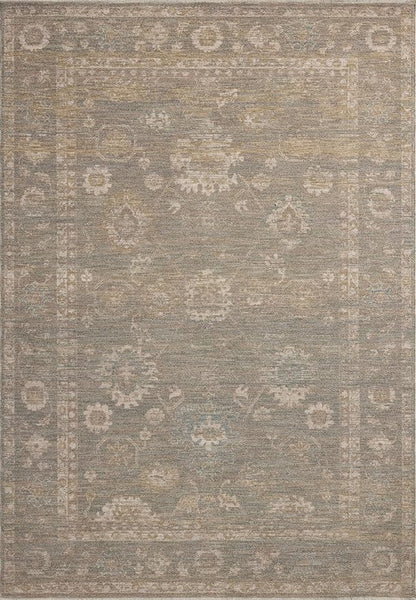 Loloi Chris Loves Julia Louisa Collection LOI-04 Lagoon/Ivory 7'-10" x 7'-10", .38" Pile Height, Round Area Rug