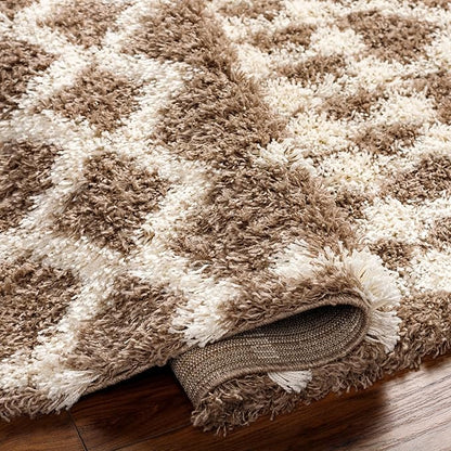 Livabliss Hapsburg Moroccan Shag Area Rug,7'10" x 10'3",Medium Brown