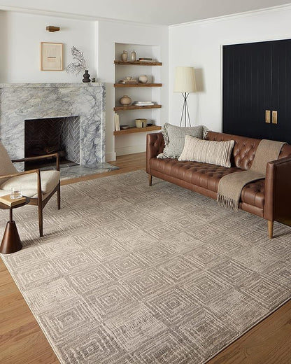 Loloi Darby Collection DAR-05 Beige/Grey 2'-7" x 8'-0" Runner Rug