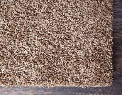 Unique Loom Solid Shag Collection Area Rug (2' 6" x 13' 1" Runner, Sandy Brown)