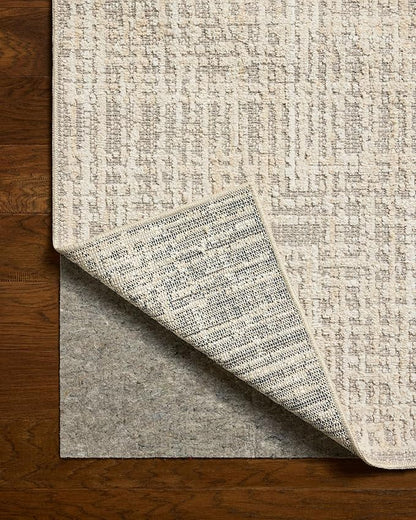 Loloi Amber Lewis Bexley Collection BEX-07 Natural/Dove 7'-10" x 10' Area Rug Neutral, Textured, Living, Bedroom, Dining, Carpet