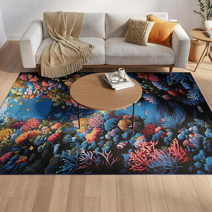 Nourison Home Color Splash Multicolor 4' x 6' Area Rug - Easy Clean, Non Shedding, Bed Room, Living Room, Dining Room, Kitchen (4' x 6')