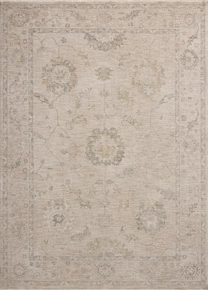 Loloi Chris Loves Julia Louisa Collection LOI-02 Oatmeal/Slate 2'-7" x 12'-0", .38" Pile Height, Runner Rug
