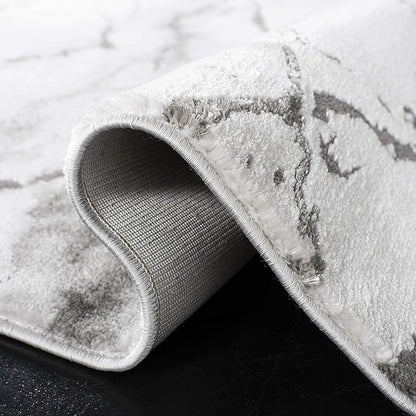 SAFAVIEH Craft Collection X-Large Area Rug - 12' x 18', Grey & Silver, Modern Abstract Design, Non-Shedding & Easy Care, Ideal for High Traffic Areas in Living Room, Bedroom (CFT877G)