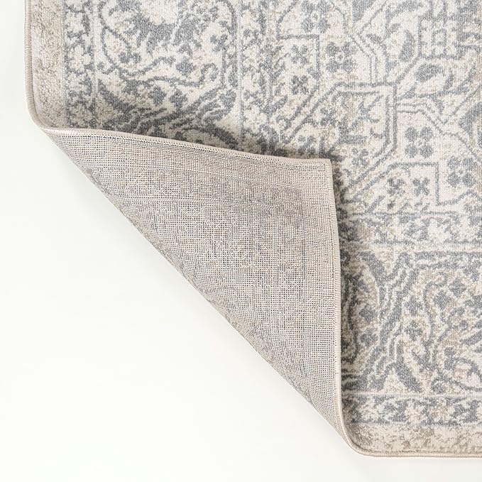 JONATHAN Y Vintage Medallion Indoor Area Rug Cream 4X6, Modern Boho for Living Room, Bedroom, Kitchen, Office, Easy-Cleaning, High Traffic, Pet-Friendly, Non-Shedding MDP100C-4