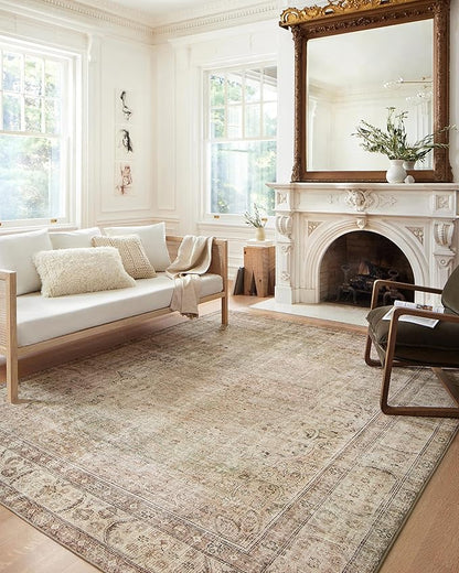 Loloi Margot Collection MAT-01 Antique/Sage 8'-6" x 11'-6" Area Rug feat. CloudPile, No-Shed Easy Clean Large Patterned Area Rug for Living Room, Bedroom, Dining Area