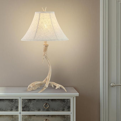 JONATHAN Y JYL6305B Antler 27.5" Rustic Resin LED Table Lamp, Traditional for Bedroom, Living Room, Office, Kids Room, Entryway, College Dorm, Bookcase, LED Bulb Included, Beige