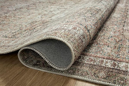 Loloi Chris Loves Julia Jules Collection JUL-09 Ink/Terracotta 3'-6'' x 5'-6'', .13" Pile Height, Accent Rug