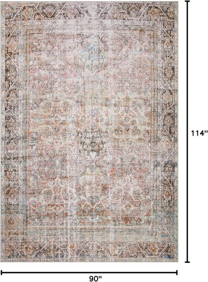 Loloi Adrian Collection ADR-05 Sunset/Charcoal 7'-6" x 9'-6", .19" Thick Area Rug