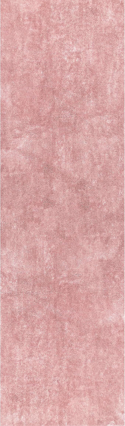 nuLOOM 2' x 10' Cozy Plush Area Rug, Machine Washable, Non-Slip, Soft Fluffy Shag Carpet for Living Room Bedroom Kids Room Nursery Home Decor, Loni Pink