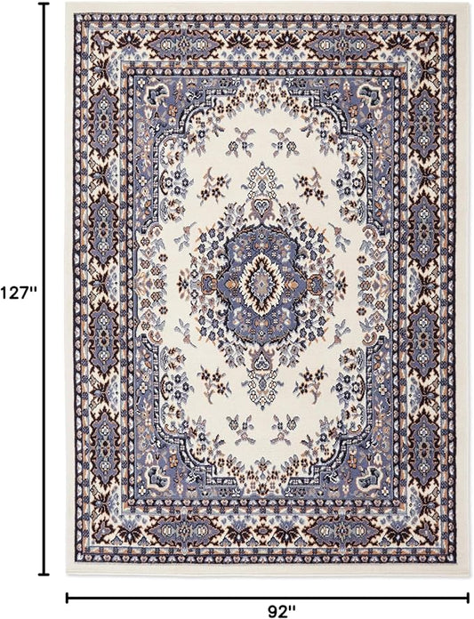 Home Dynamix Premium Sakarya Traditional Medallion Border Area Rug, Porcelain, 7'8"x10'7" Rectangle