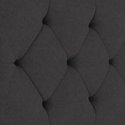 Queen Upholstered Headboard Only for Bed Frame from 49”-62”, Adjustable Height Queen XL Headboards with Durable Wood Legs, Fabric Bed Board in Modern Button Design, Dark Grey