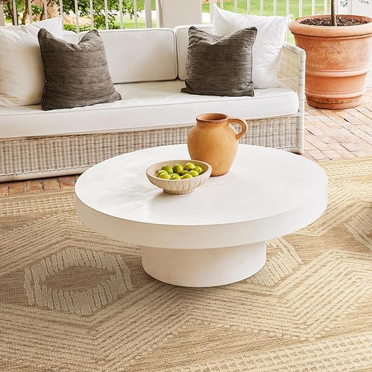 Nuloom Ranya Light Brown/Ivory, 6' 7" x 9', Tribal Geometric, Soft and Cozy, High Traffic, Stain Resistant, Easy Clean, Durable Area Rug for Indoor/Outdoor Patio, Deck, Porch, Garden, Courtyard