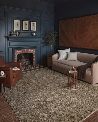 Loloi Magnolia Home by Joanna Gaines Junie Collection JUE-06 Lagoon/Natural 2'-0" x 3'-0", .38" Pile Height, Accent Rug