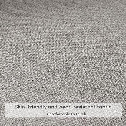 High Back Living Room Chairs, Fabric Accent Chair, Comfy Upholstered Armchair with Wooden Legs for Living Room, Bedroom, Apartment (2, Grey)