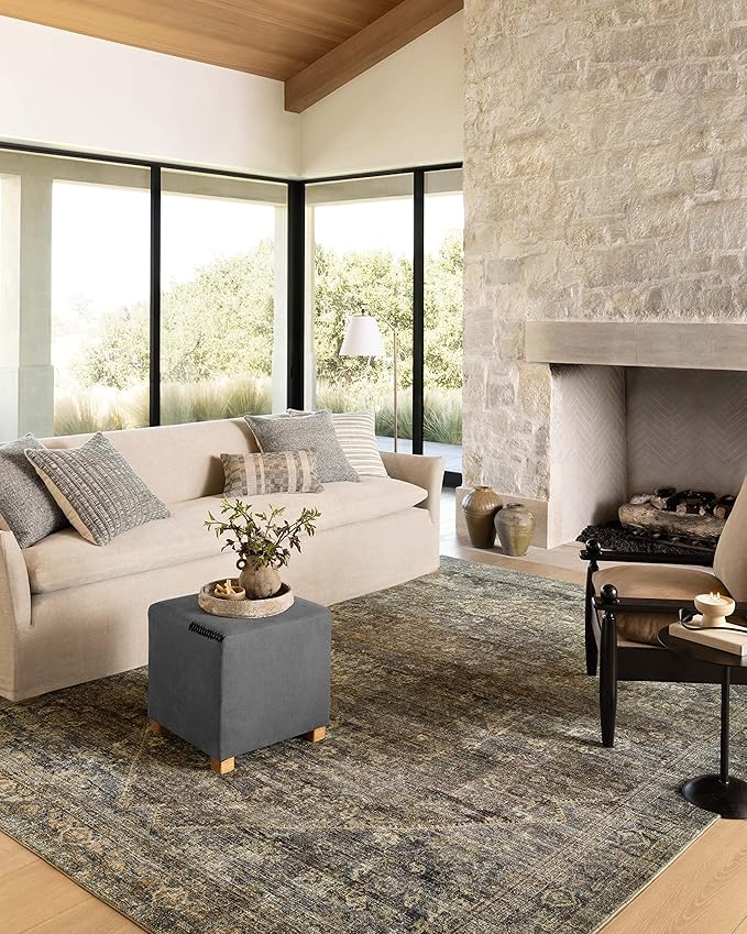 Loloi Amber Lewis Morgan Collection MOG-05 Spice/Lagoon 2' x 3'-6" 38" Thick Accent Rug feat. CloudPile, Neutral, Room Décor, Vintage Inspired, Livingroom, Bedroom, Dining Area