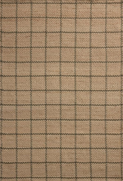 Loloi Chris Loves Julia Fletcher Collection FLE-01 Natural/Olive 3'-6" x 5'-6", .37" Pile Height, Accent Rug