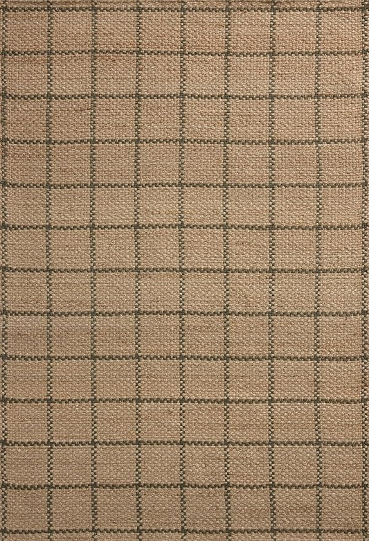 Loloi Chris Loves Julia Fletcher Collection FLE-01 Natural/Olive 9'-3" x 13', .37" Pile Height, Area Rug