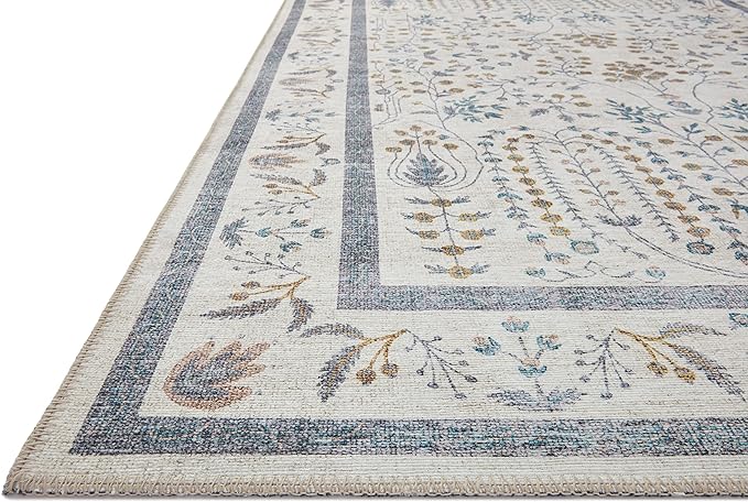 Loloi Rifle Paper Co. Maison Collection MAO-05 Wisteria Cream 7'-6" x 9'-6", .19" Pile Height, Area Rug