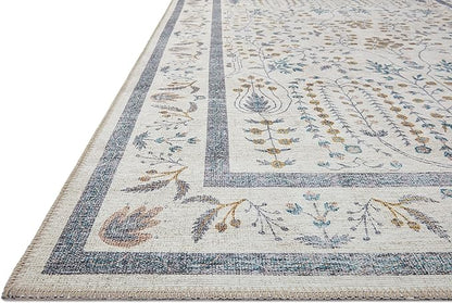 Loloi Rifle Paper Co. Maison Collection MAO-05 Wisteria Cream 7'-6" x 9'-6", .19" Pile Height, Area Rug