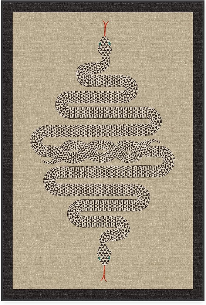 RUGGABLE x Jonathan Adler Machine Washable Modern Area Rug – Venom Neutral 4x6, Stain-Resistant, Non-Slip – Medium Rugs for Living Room, Bedroom, Hallway, Entryway & Office–with Cushioned Pad