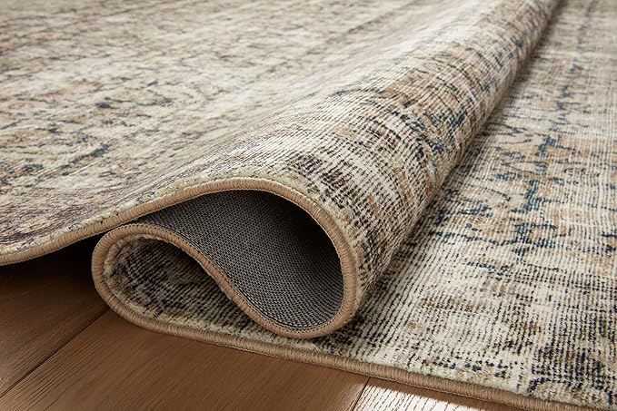 Loloi Amber Lewis Morgan Collection MOG-02 Navy/Sand 2'-3" x 11'-6" 38" Thick Runner Rug feat. CloudPile, Neutral, Room Décor, Vintage Inspired, Livingroom, Bedroom, Dining Area