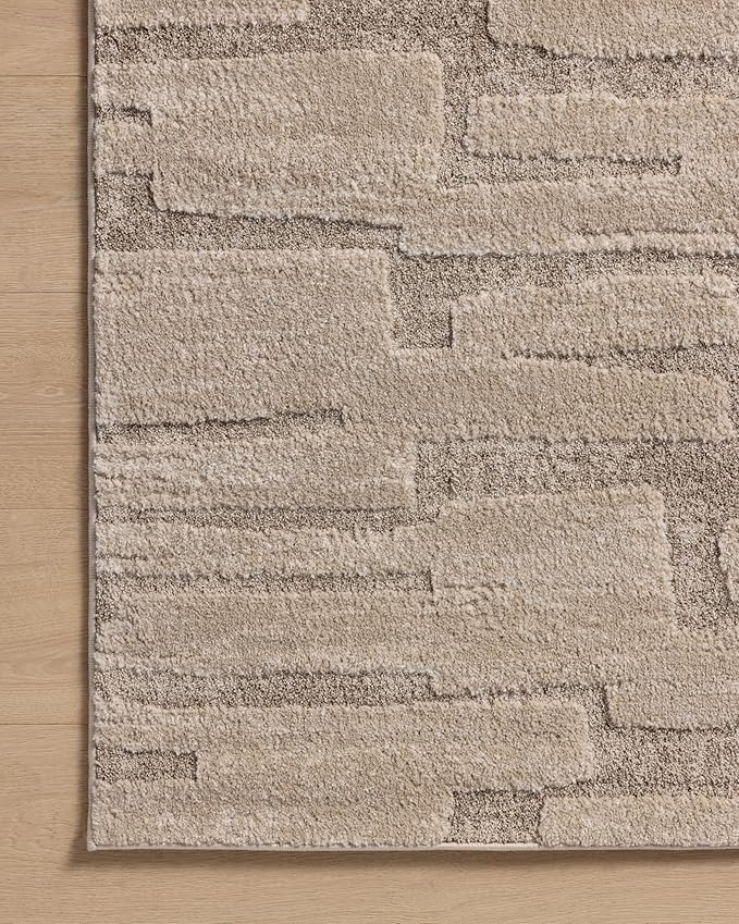 Loloi Amber Lewis Monty Collection MOT-04 Taupe/Beige 2'-7" x 4', .50" Pile Height, Area Rug