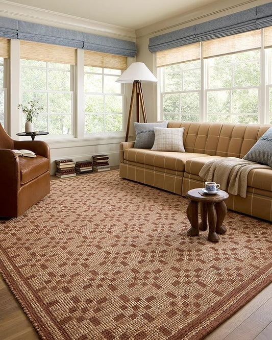 Loloi Chris Loves Julia Judy Collection JUD-07 Natural/Spice 3'-6" x 5'-6" Accent Rug