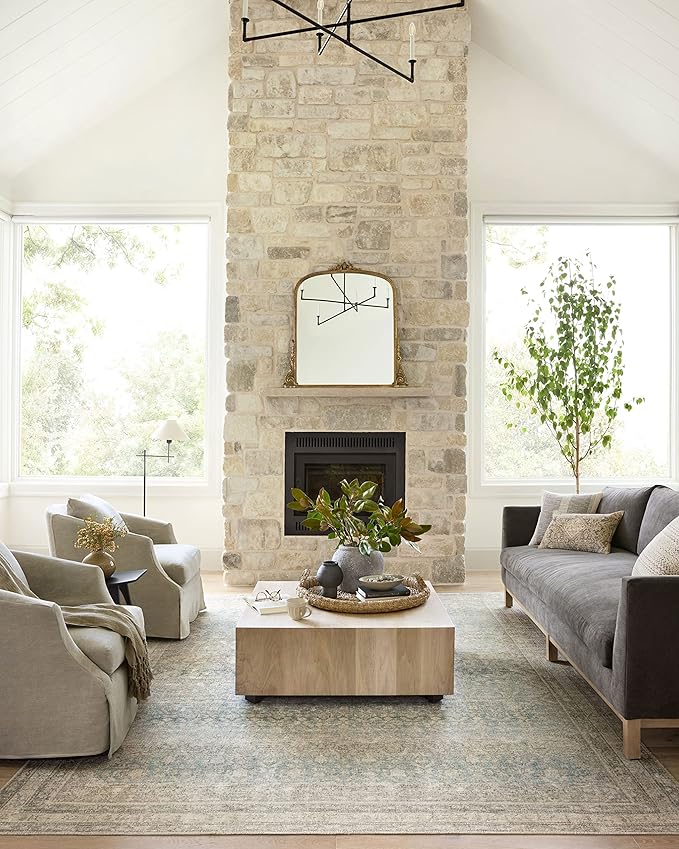 Loloi Angela Rose Aubrey Collection AUB-03 Jade/Natural 2'-6" x 9'-6", .19" Pile Height, Runner Rug